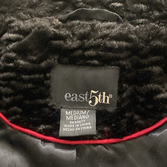 Vintage 60’s Style Heavy Botton Down Black Textured Coat - Picture 8 of 10